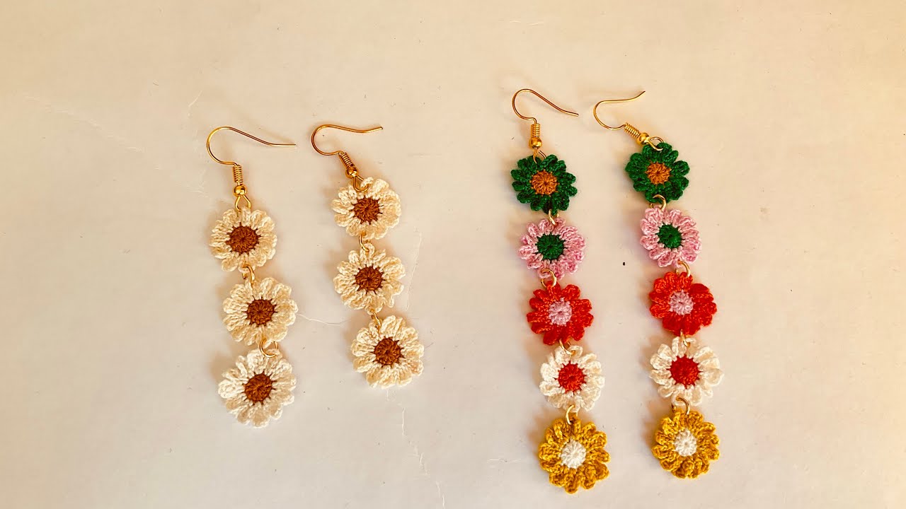Crochet earrings @Crochetnaari