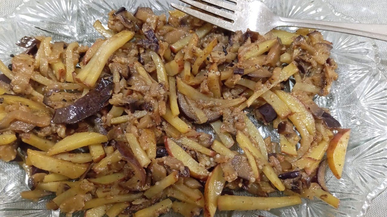 Stir fry brinjal, 🍠 potato 