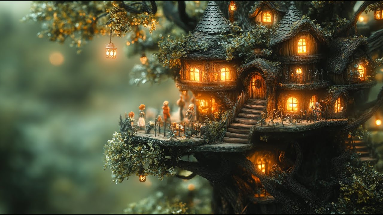 Magical Tiny World in the Forest Canopy - Peaceful Fantasy Music for Relaxation & Calm - 1 hour