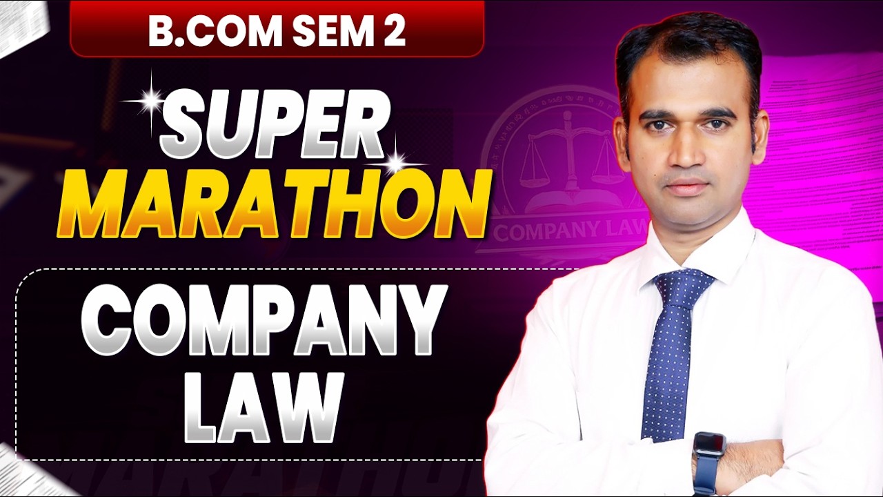 B.Com Company Law Full Revision 2026 🔥 | One Shot Marathon | DU College & State University