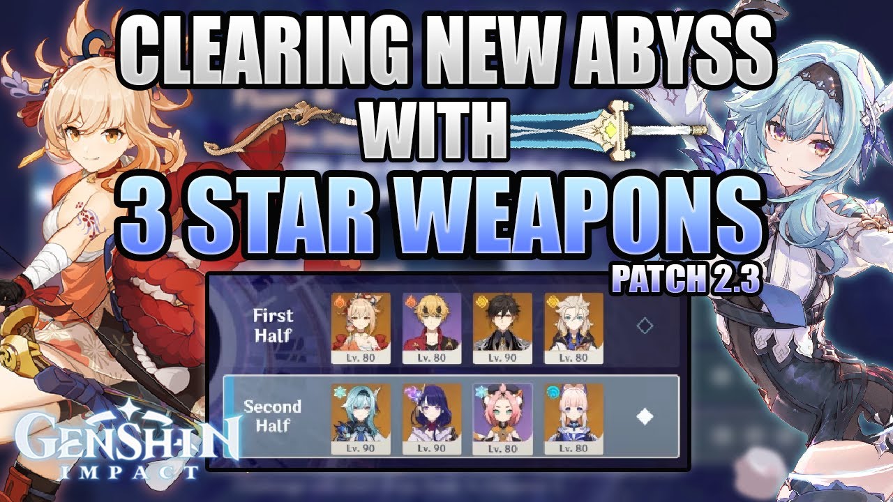 So I used 3 STAR WEAPONS against the 2.3 Spiral Abyss... | EULA & YOIMIYA POV | Genshin Impact