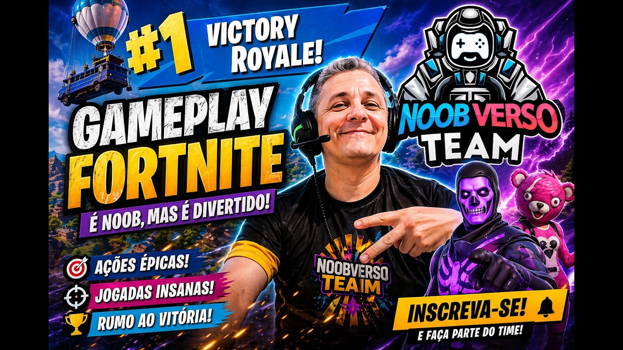 ÚLTIMA LIVE DA NOOBVERSO nesta temporada do FORTNITE- Bora Jogar com a NOOBVERSO galera🎮😉