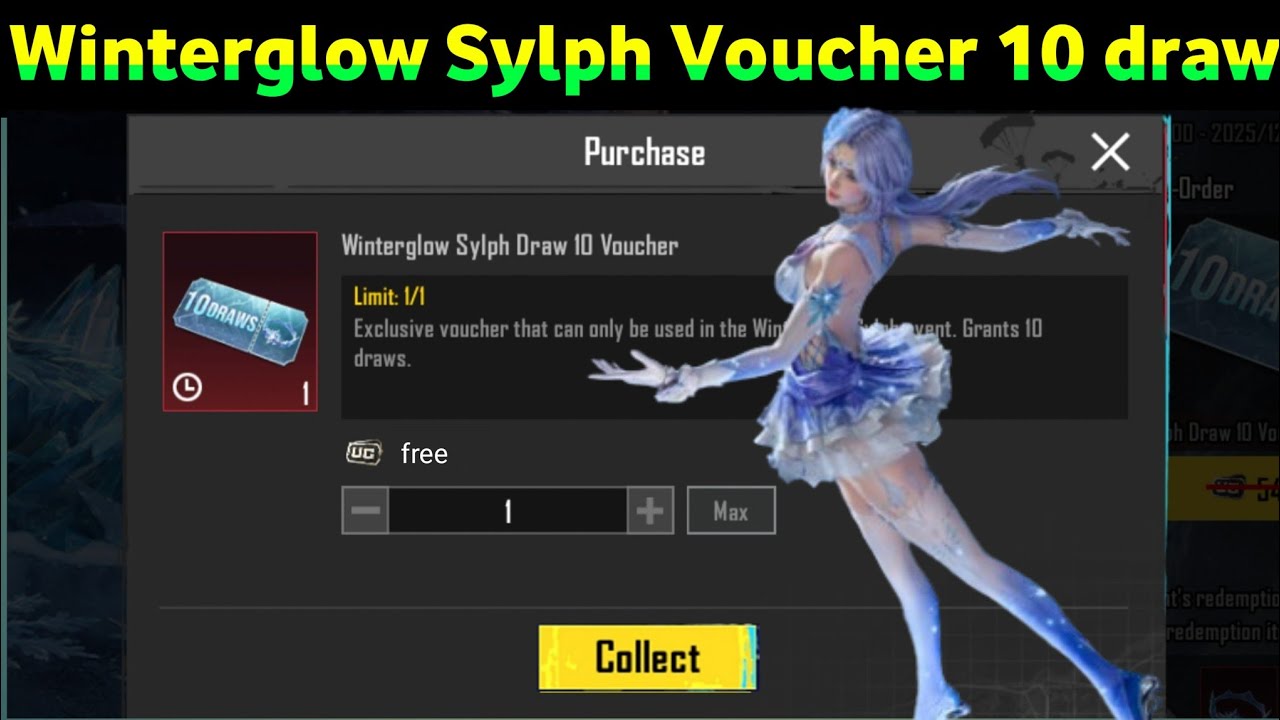 How to Get Winterglow Sylph 10 Draw Voucher FREE in PUBG Mobile | New Event