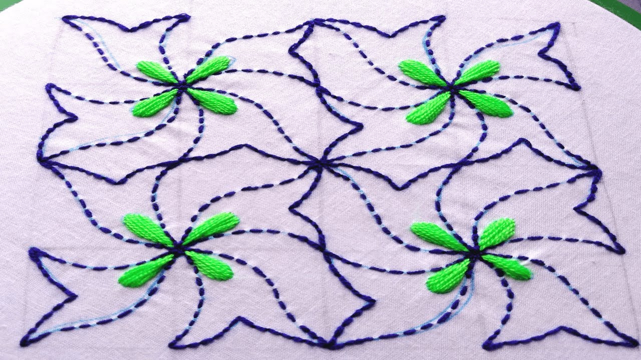 Easy Nakshi kantha design stitch-112, how to stitch nakshi kantha, নকশী কাঁথা সেলাই, नक्षी कंध सिलाई