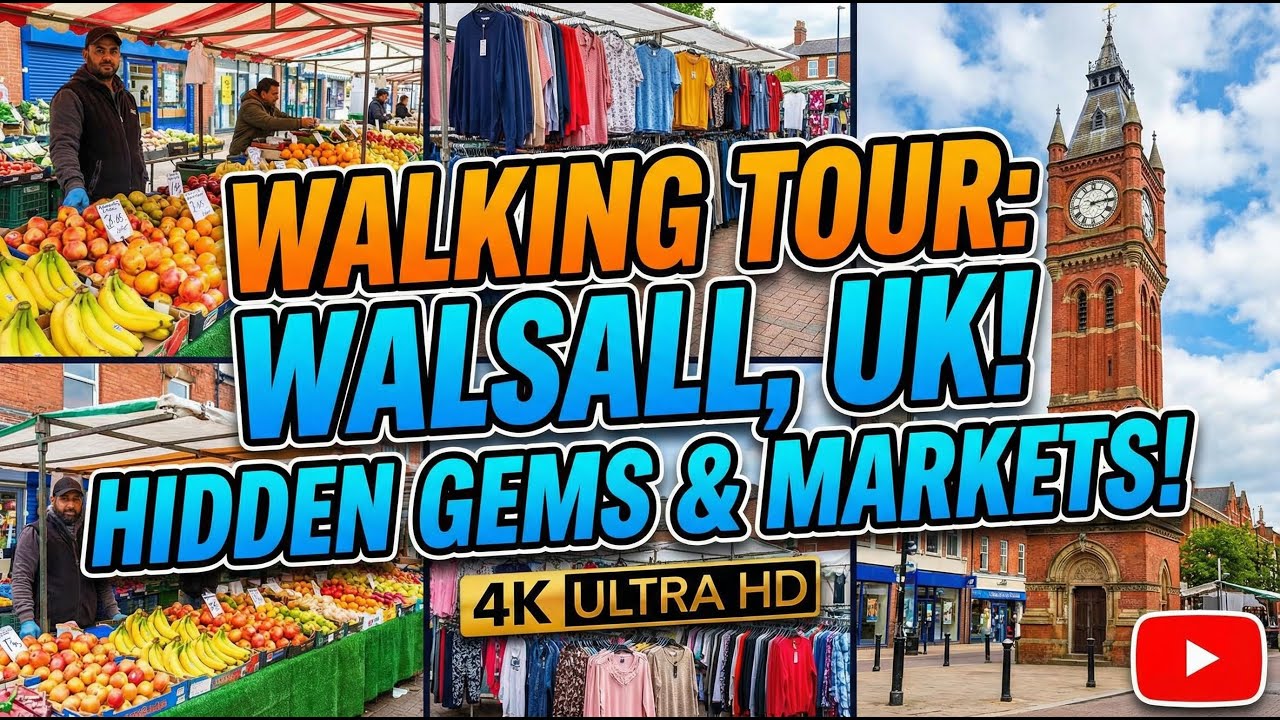 Explore Walsall With Me: Market Stalls, Shopping Streets & Town Centre Tour!