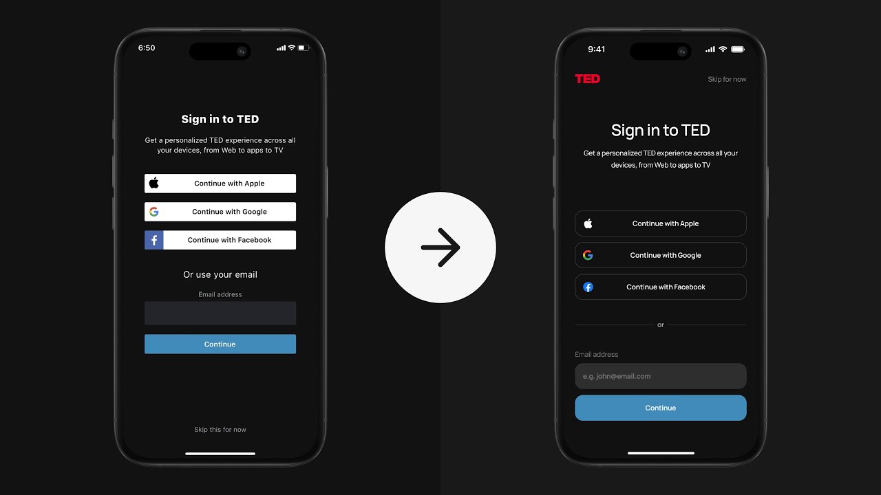 Redesigning the TED Talks Sign-Up Screen: Before & After | UI Design Battle (EP-1)