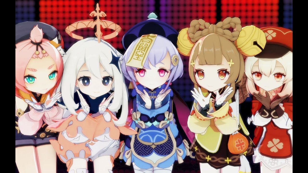 【Genshin Impact MMD/4K/60FPS】QUAD LOLIS + Emergency Food【Kimagure Mercy】