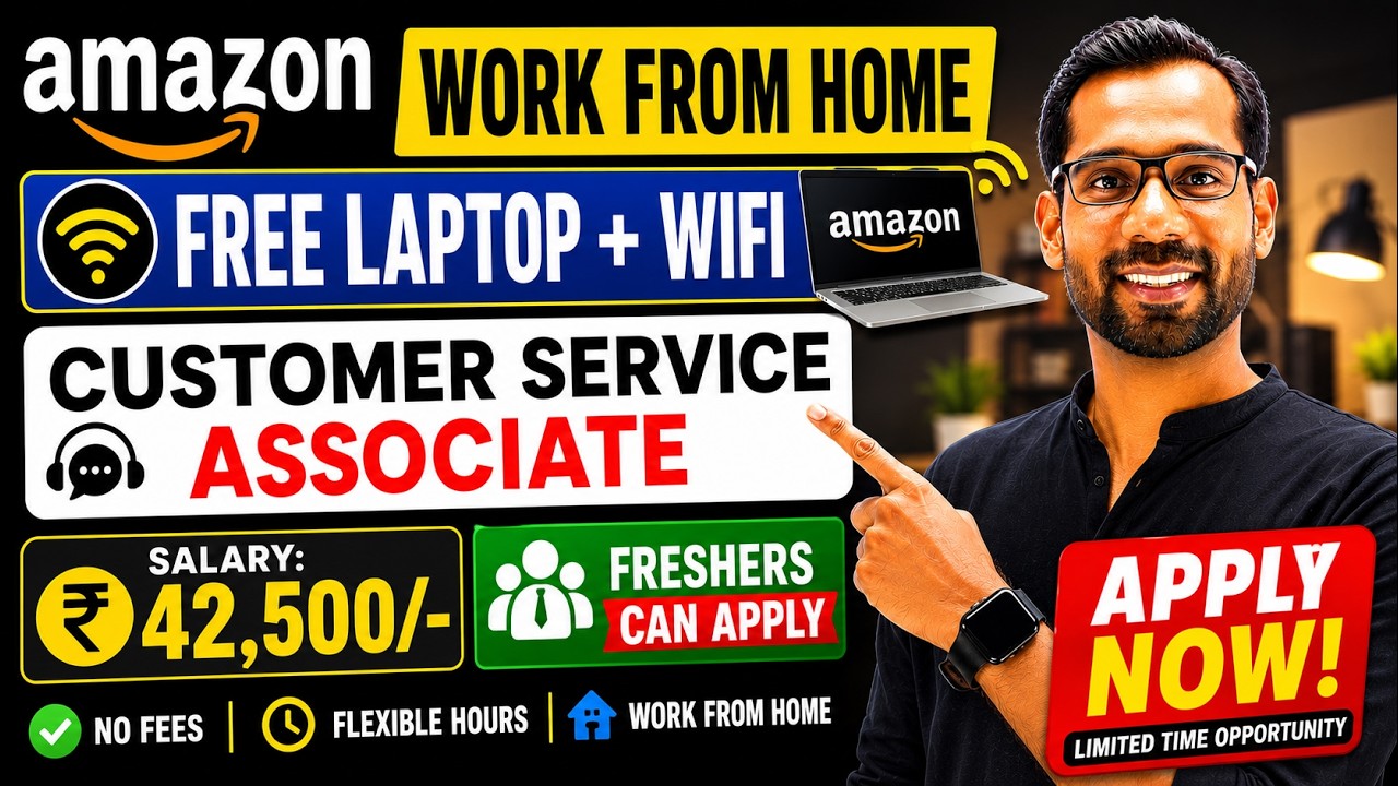 Amazon Recruitment 2026 | Amazon 10th & 12th Remote Jobs | Amazon Vacancy 2026 | Amazon Jobs 2026