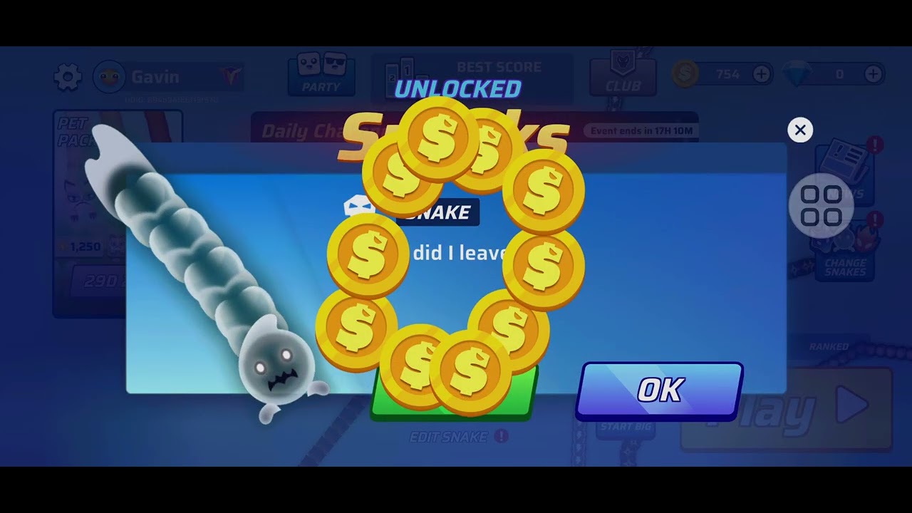 Snake.IO hunter cooks(vid cut out just so you know for the next video with this game)I got 1st!!!!!