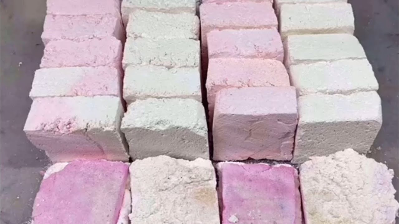 Baby Pink white Gym chalk crush ASMR#asmr #relax #satisfying #trending #youtube #subscribe #crunchy