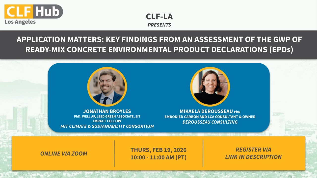 Application Matters: Key Findings from an Assessment of the GWP of Ready-Mix Concrete EPDs (2/19/26)