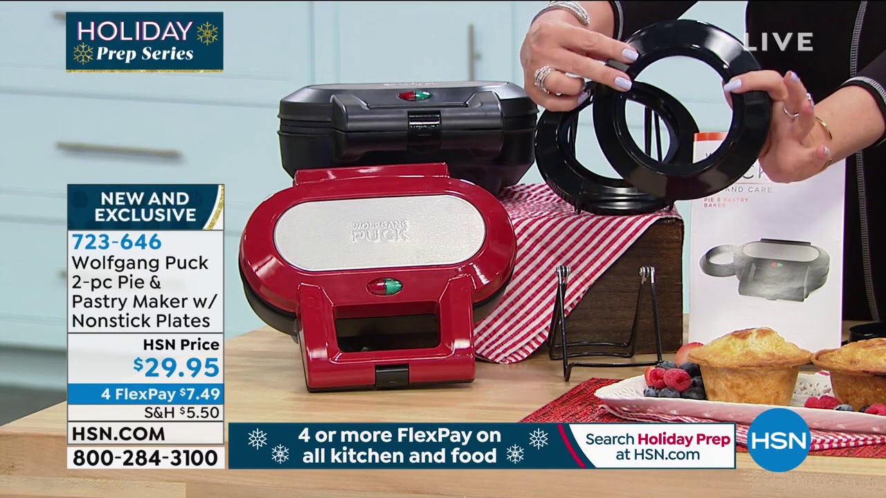 Wolfgang Puck 2piece Pie   Pastry Maker with Nonstick Pl...
