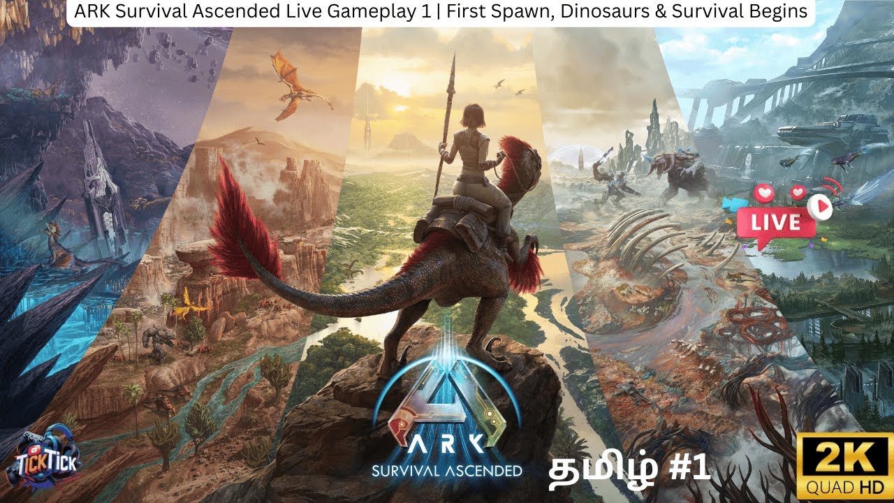 ARK Survival Ascended Live Gameplay 1 | First Spawn, Dinosaurs & Survival Begins