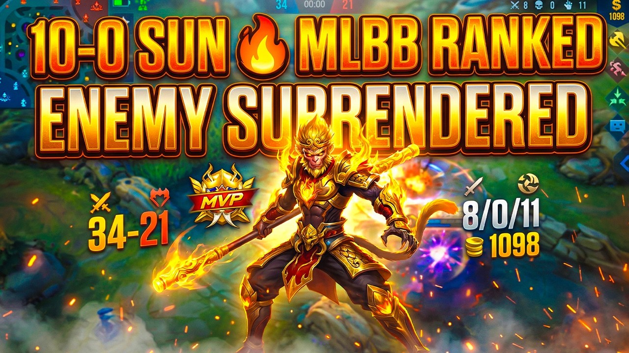 SUN QUELLER SKIN 😈 10–0 NO DEATH → ENEMY SURRENDER | RANKED MLBB