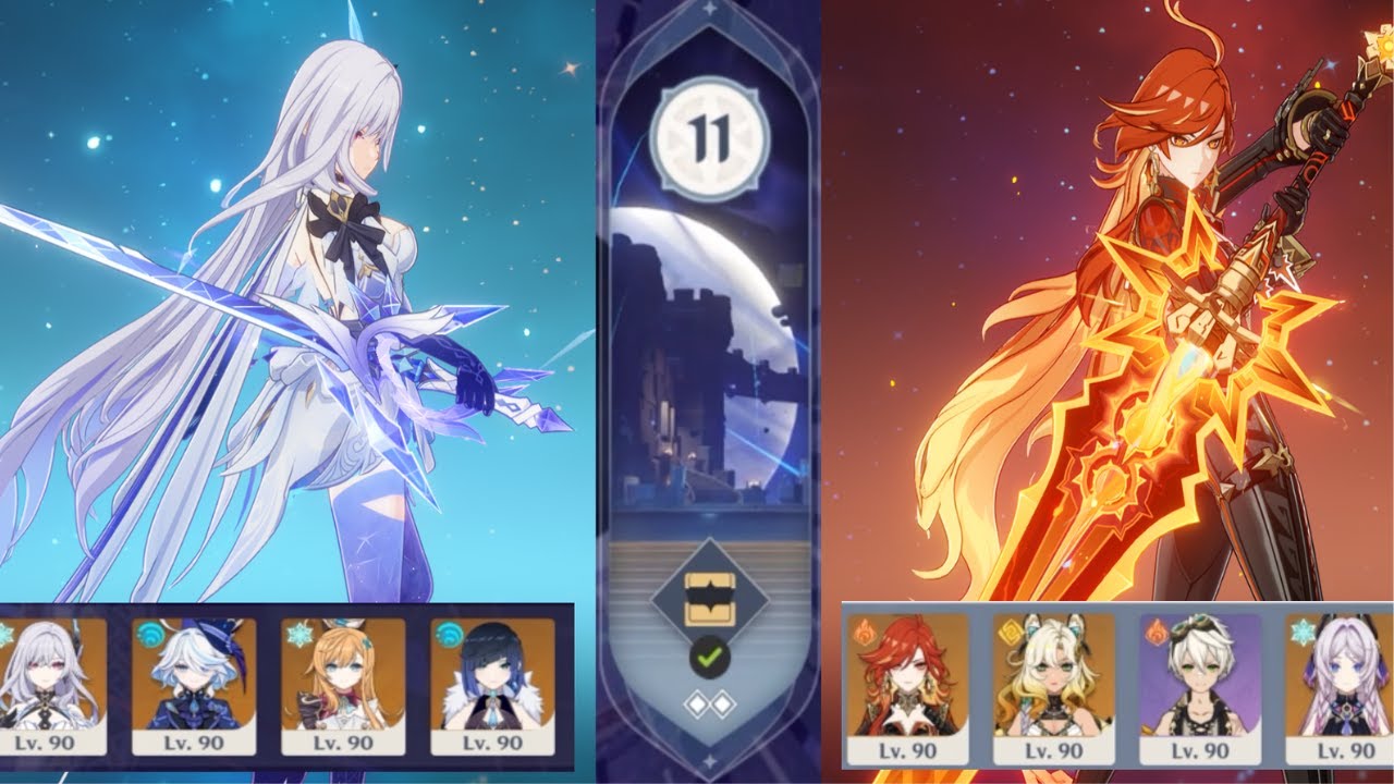 New 5.7 Spiral Abyss 11th Floor | C0R1 Mavuika Melt and C0R1 Skirk Freeze| Genshin Impact HD