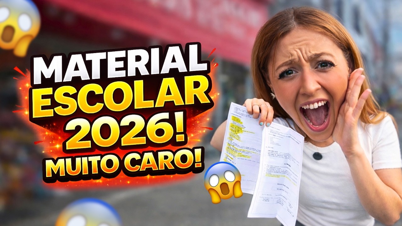 COMPREI O MATERIAL ESCOLAR 2026!! 😱