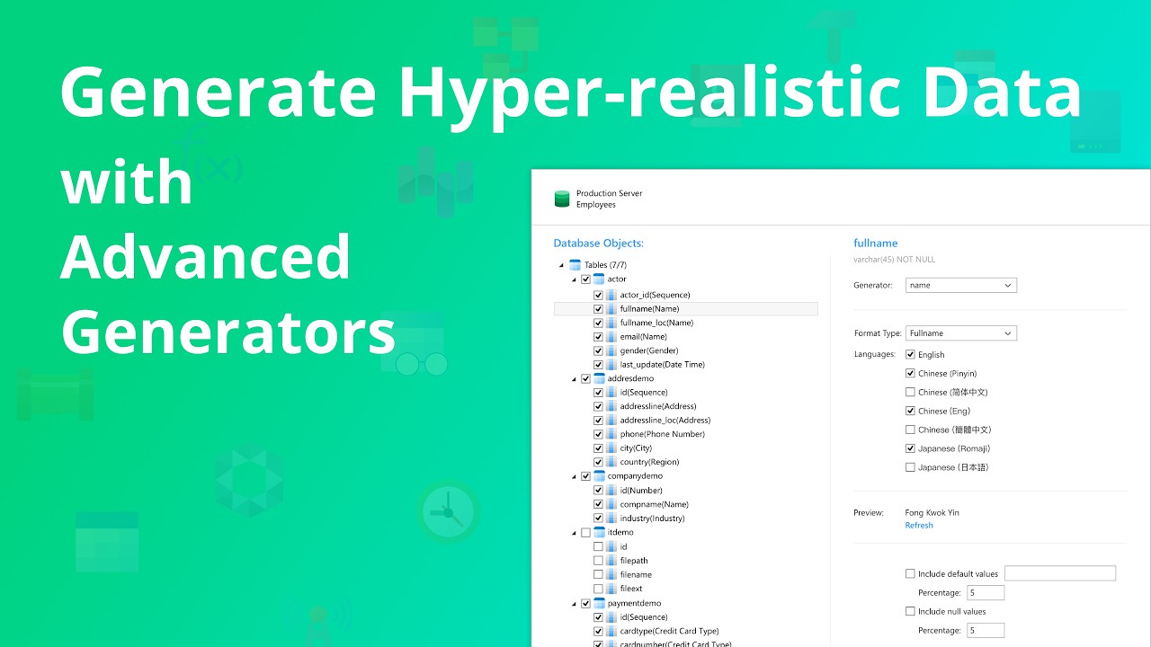 How to generate hyper-realistic data with advanced generators?