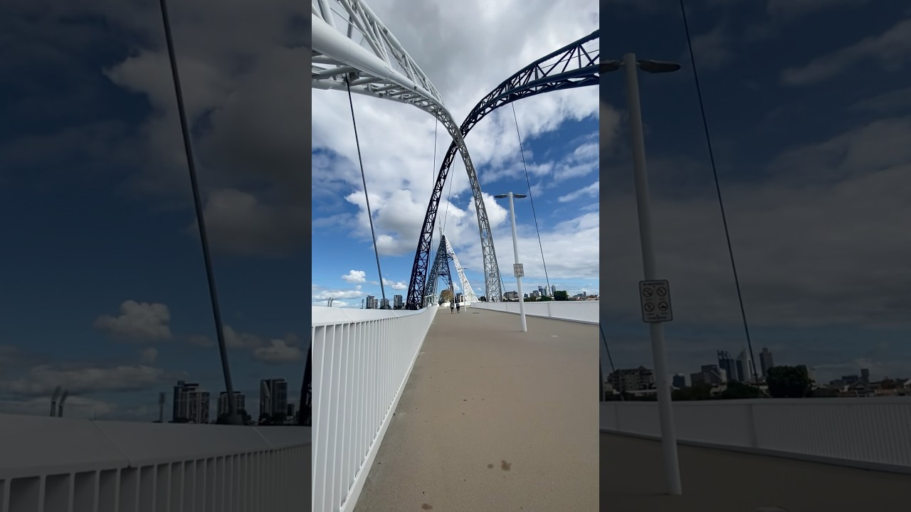 Perth&rsquo;s Icons in One Frame: Optus Stadium & Matagarup Bridge Magic!#viral #shorts #sports