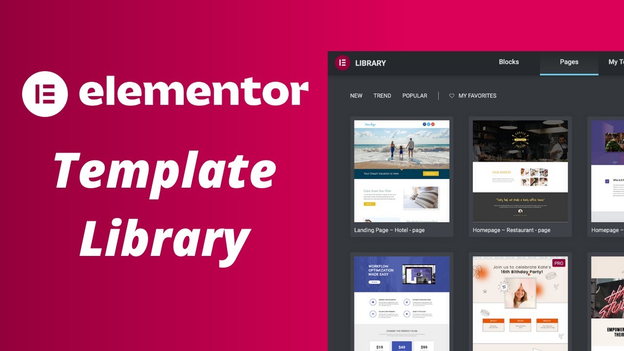 Elementor Template Library for Beginners: Blocks & Templates for Your Pages | Elementor WordPress