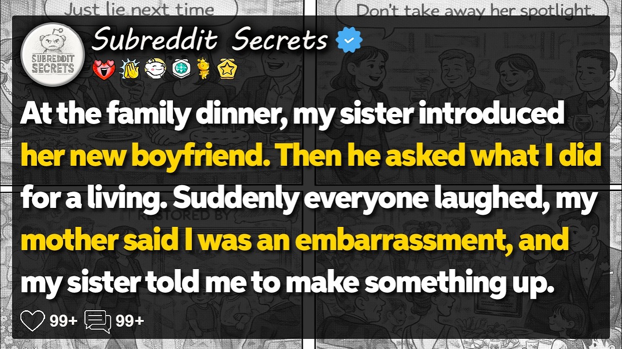 At the family dinner, my sister introduced her new boyfriend. Then he… Reddit Family Stories