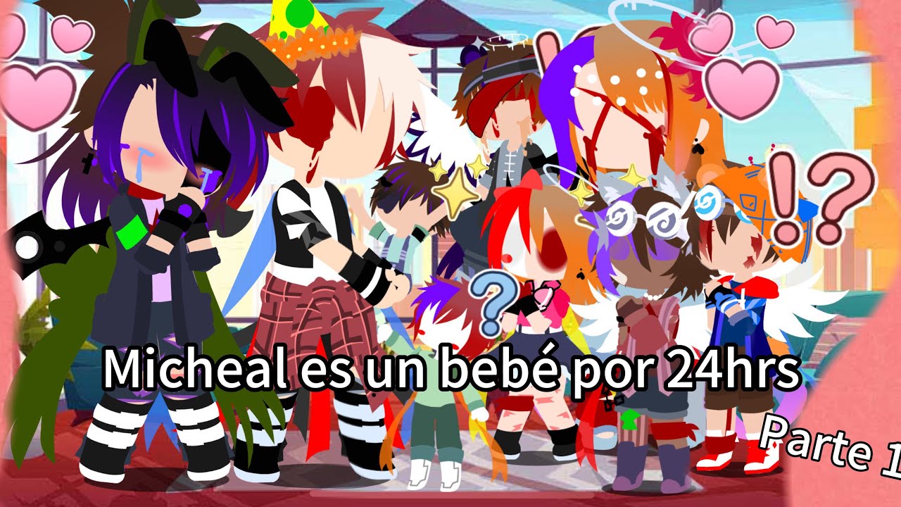 Micheal es un bebé por 24 horas/noah x micheal// fnaf x gacha //perdón por la mala calidad del video
