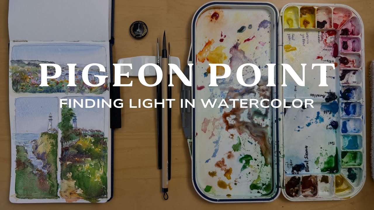 Calming Watercolor Practice | 3 Coastal Thumbnail Sketches & Finding Light