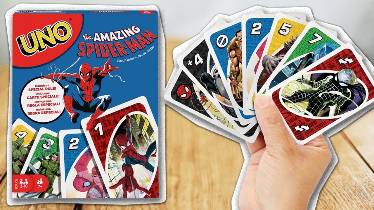How to play UNO - THE AMAZING SPIDER MAN (official rules, instructions and gameplay) | boardgamesTV