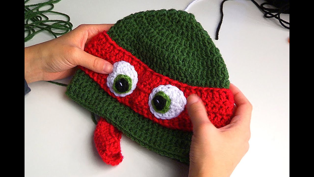 CROCHET TUTORIAL: HOW TO CROCHET A NINJA TURTLE HAT Tutorial