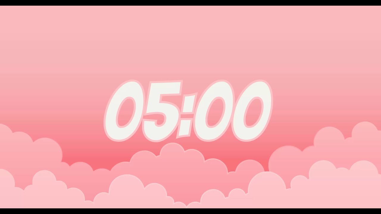 Valentine's Day Five Minute Counter | Pink Clouds Calming Timer | Classroom Timer | Fun Chore Helper
