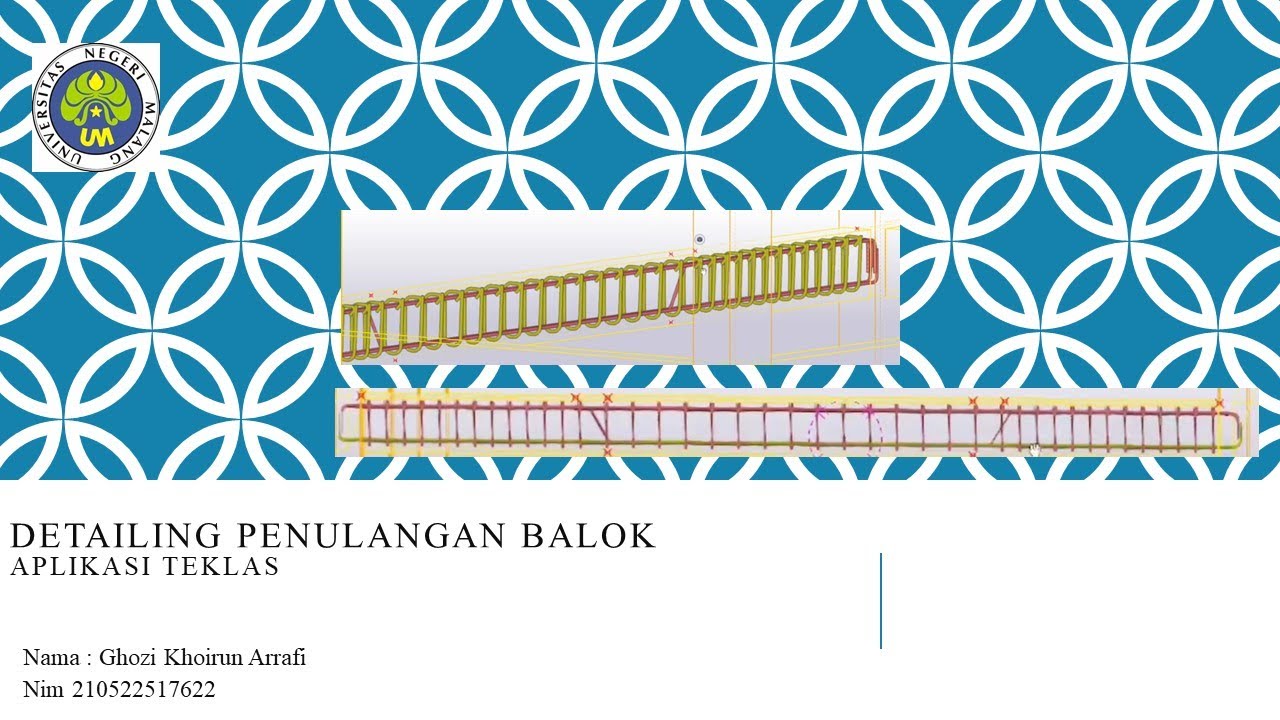 Cara membuat detailing tulangan balok dengan aplikasi tekla