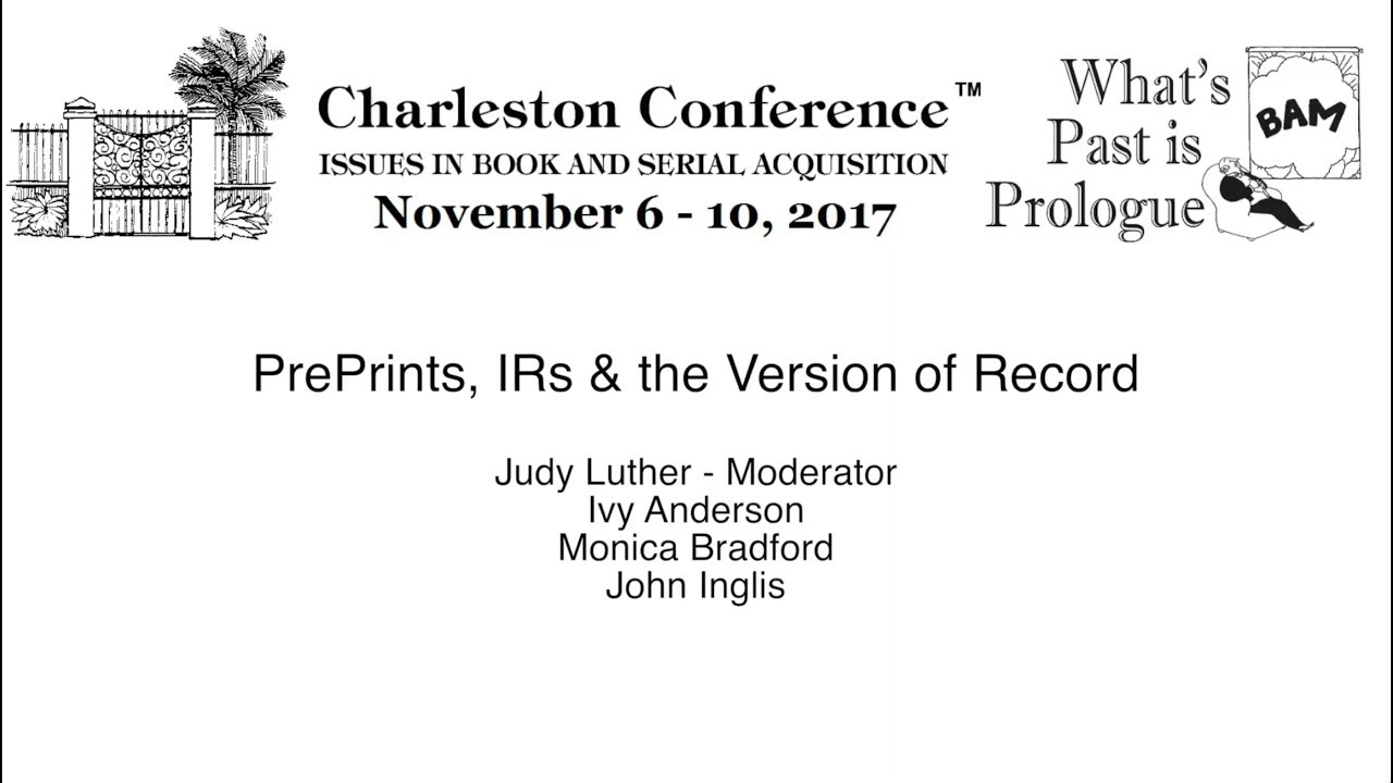 PrePrints, IRs & the Version of Record
