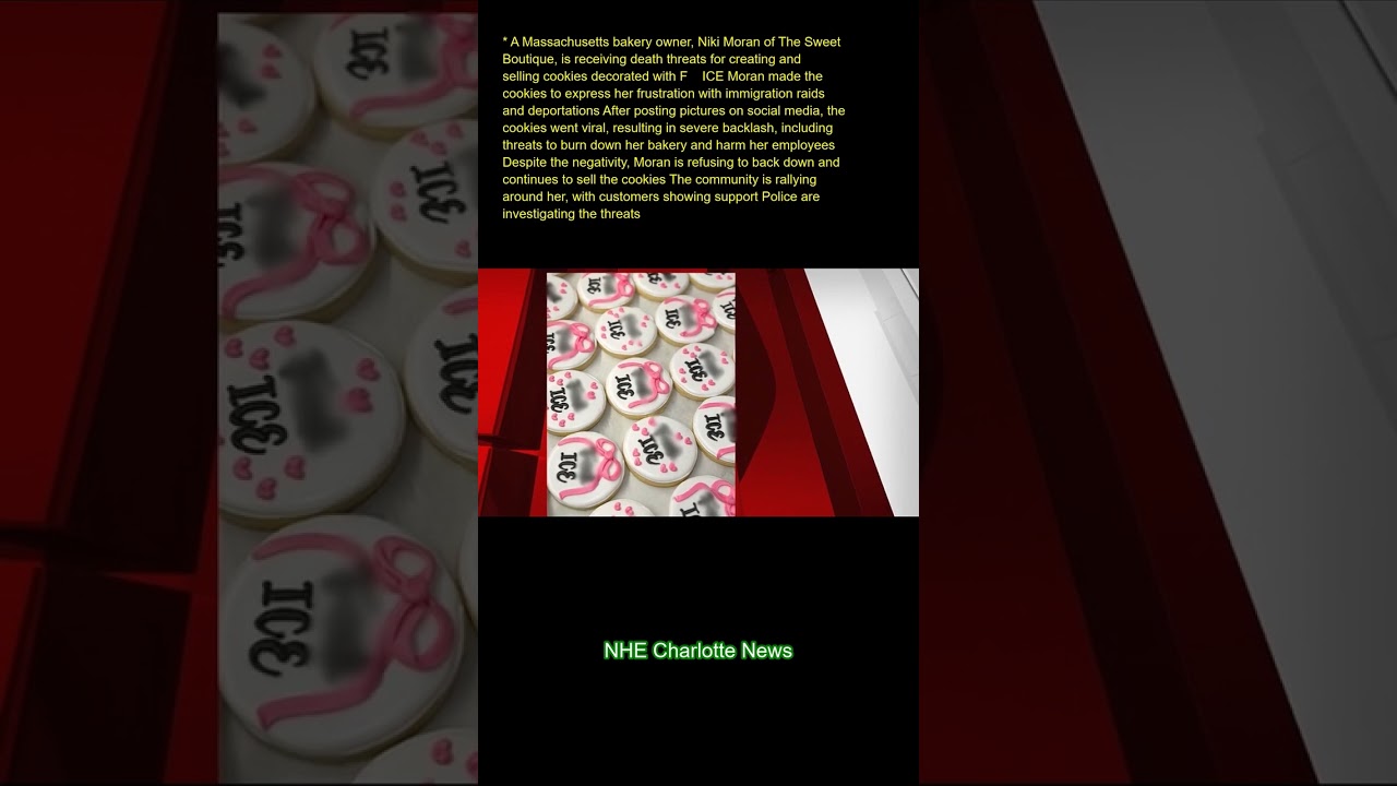 A Massachusetts bakery owner, Niki Moran of The Sweet Boutique, is receiving death threats for creat