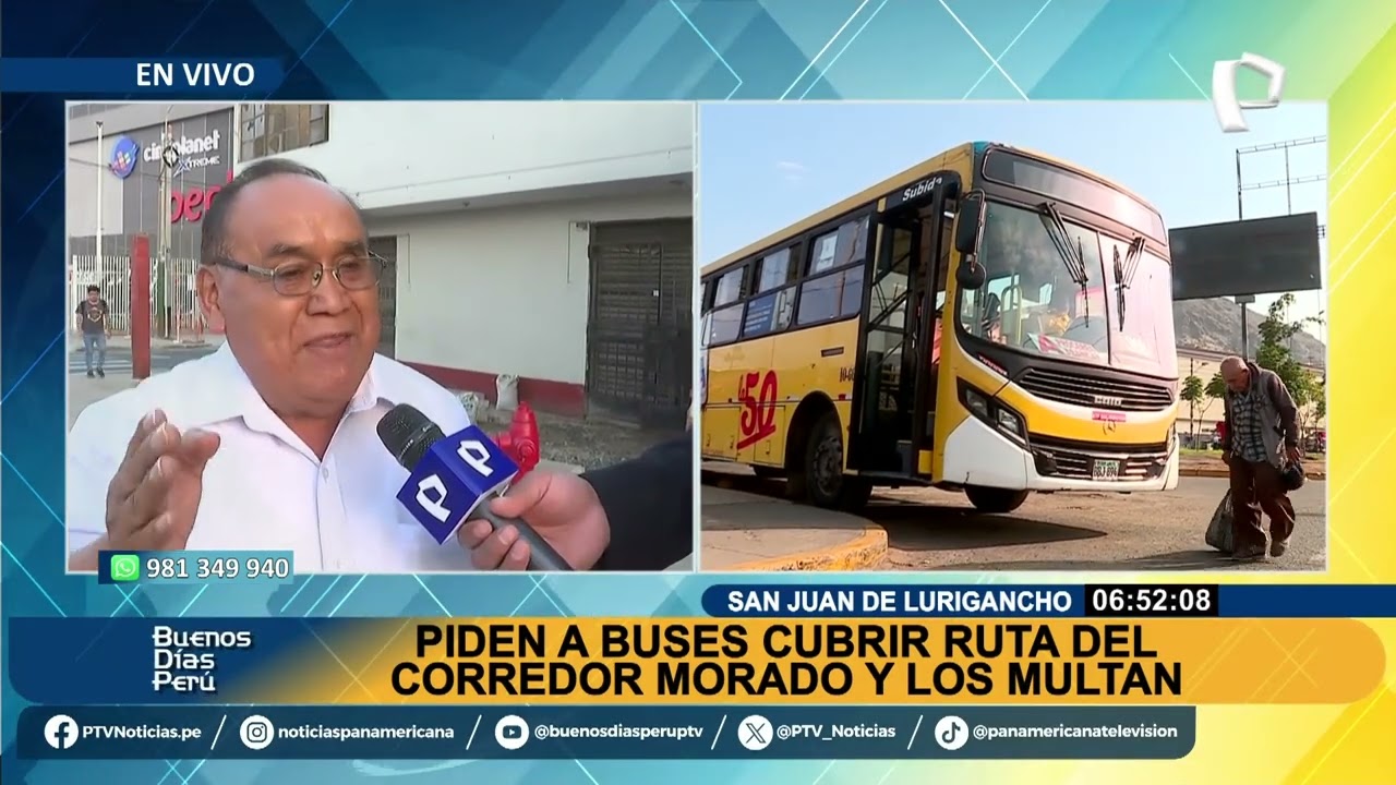 Línea 50 recibe multa por cubrir ruta del Corredor Morado: intervienen 6 unidades
