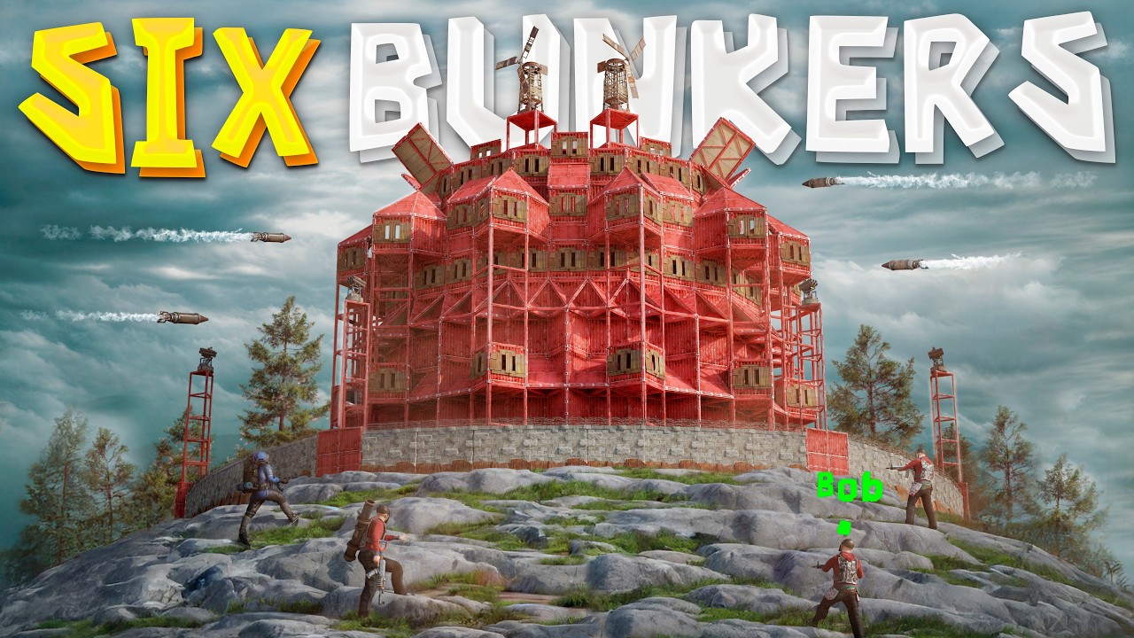 Stress testing our Ultimate Bunker Base of ​Doom in Rust