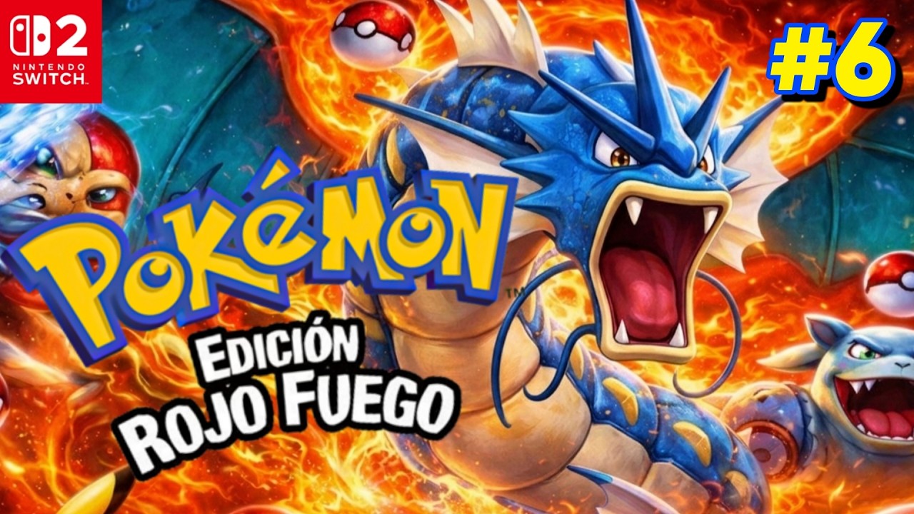 🔴 Pokémon Rojo Fuego en Nintendo Switch 2 #6 – ¡CONSEGUIMOS A GYARADOS! 🐉🔥 DIRECTO