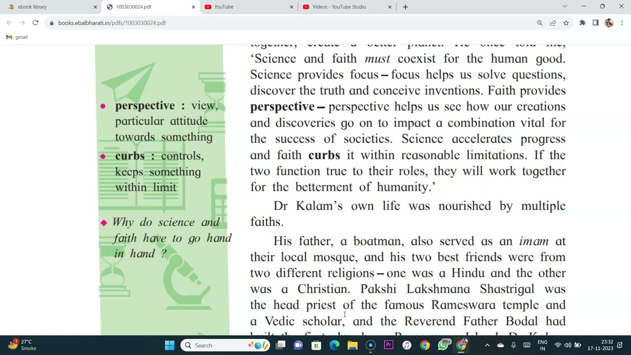 Class 10, English, 2.6,science and spirituality, complete explanation in Hindi.