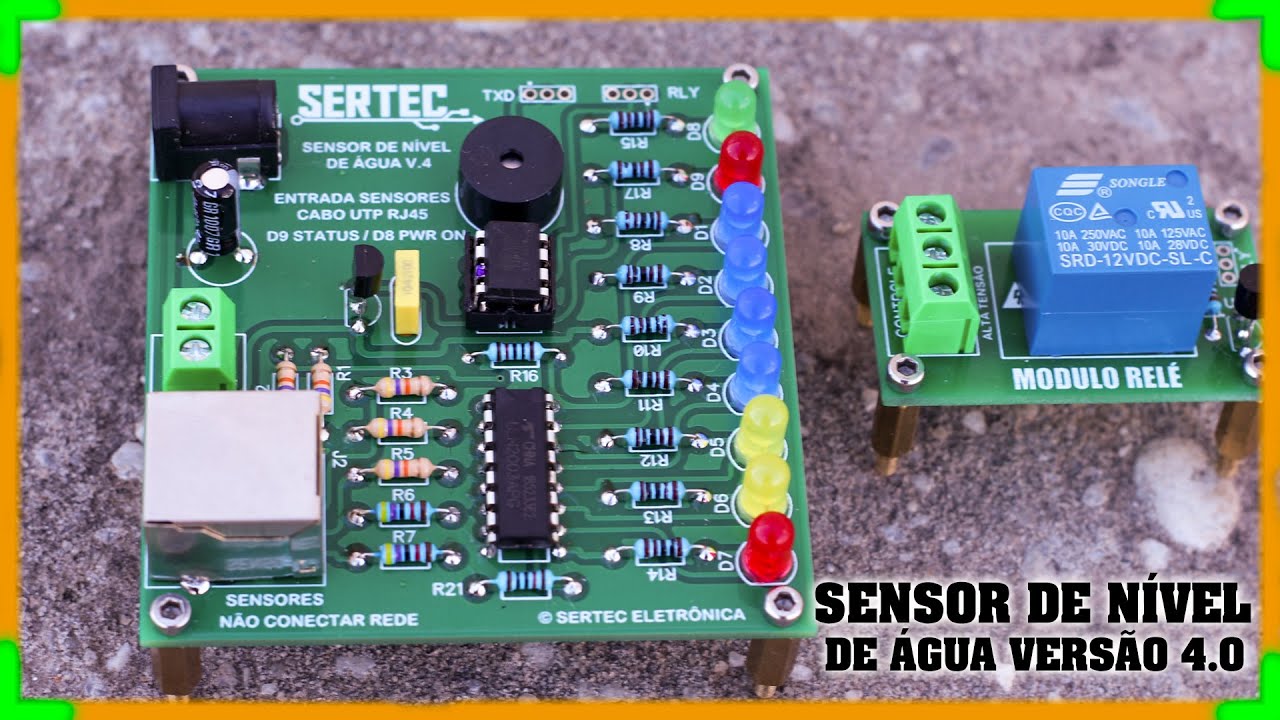 NOVA PLACA SENSOR DE NÍVEL DE ÁGUA VERSÃO 4 C/ MICROCONTROLADOR ATTINY85 - DISPONÍVEL - ALLPCB.COM