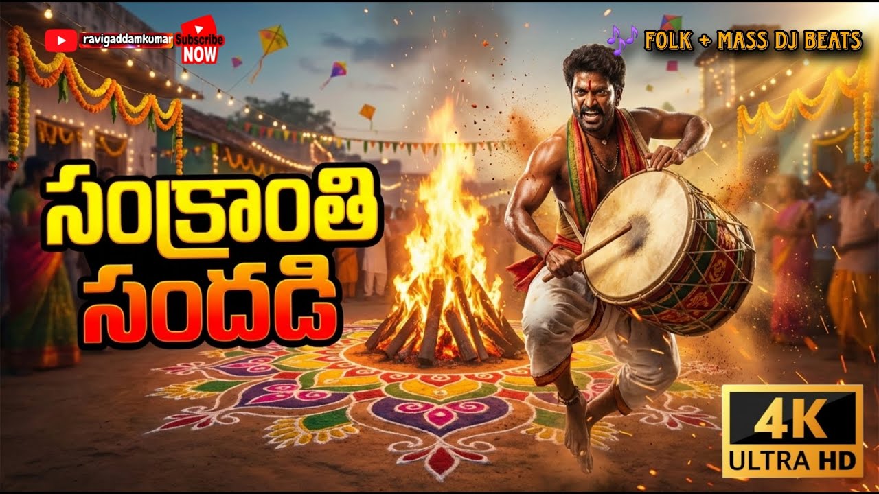 సంక్రాంతి సందడి 🔥 | Sankranti Folk Mass DJ Song | Telugu Festival Vibes 2026 | BGM & DJ Beats
