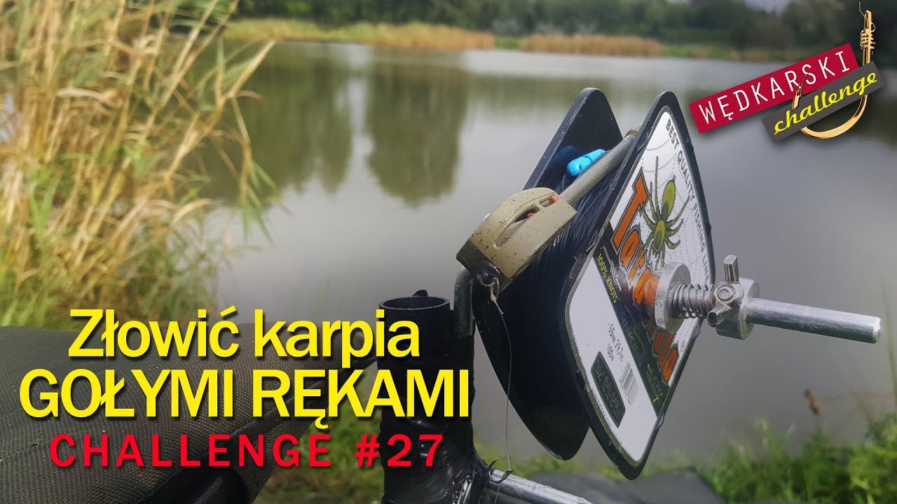 Złowić karpia gołymi rękami | handline carp fishing | Wędkarski CHALLENGE #27