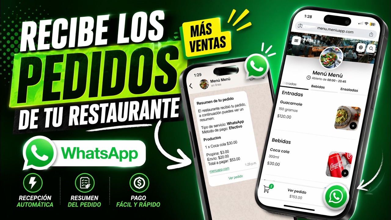 La Mejor App Para Restaurantes - Recibe Pedidos En WhatsApp 2025