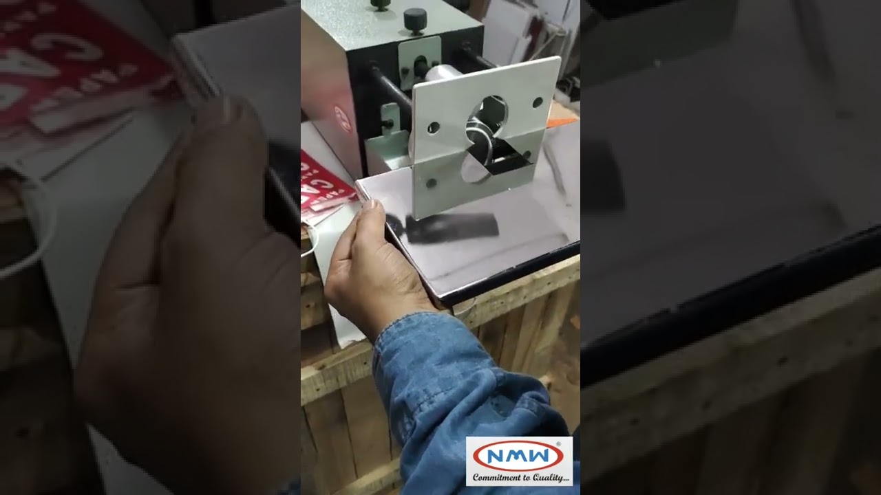 Paper Handle Gluing Machine Table Top and edge Gluing  .+91-9999758005