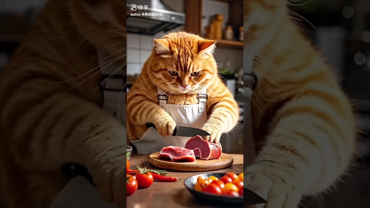 A Cute Cat’s Morning Routine 