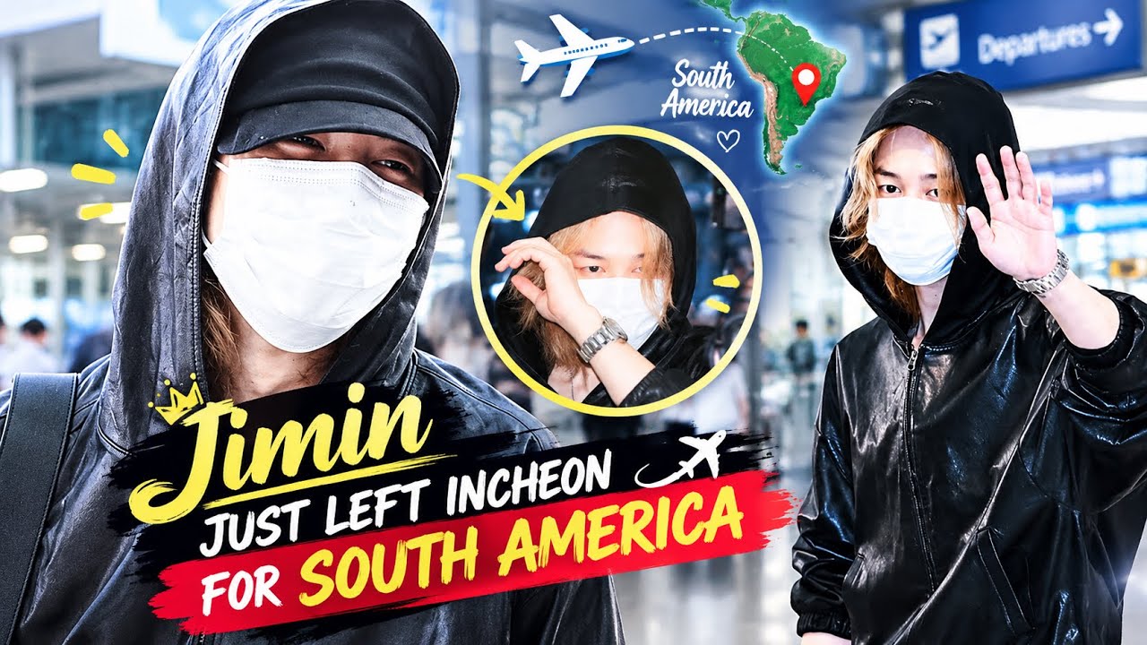 Jimin&rsquo;s Airport Look STUNS ARMY! His Blonde Hair, Leather Jacket & BTS&rsquo; Latin America Tour!