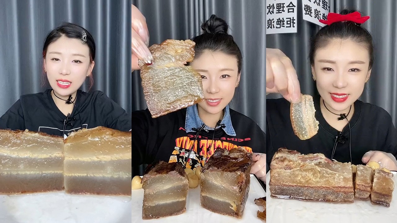 【MUKBANG】greasy cured meat🥩🧄#ASMR#yummy