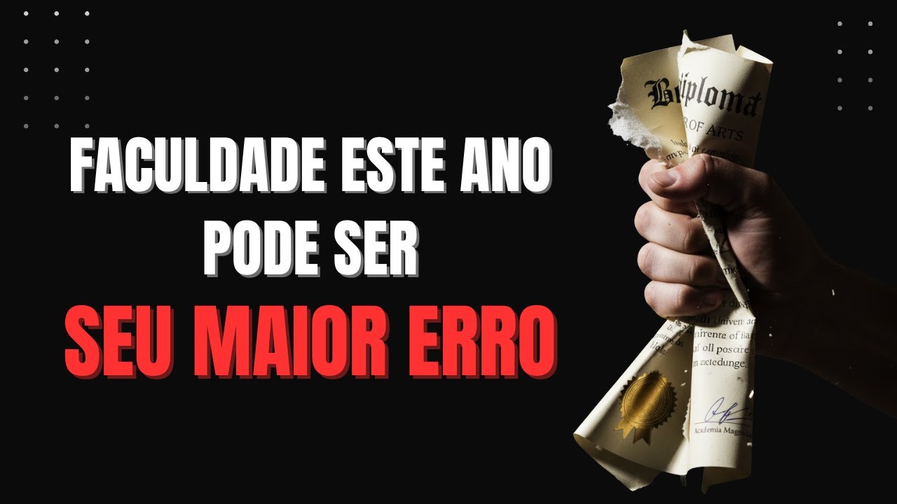 Escolher fazer faculdade este ano pode ser o pior erro da sua vida!