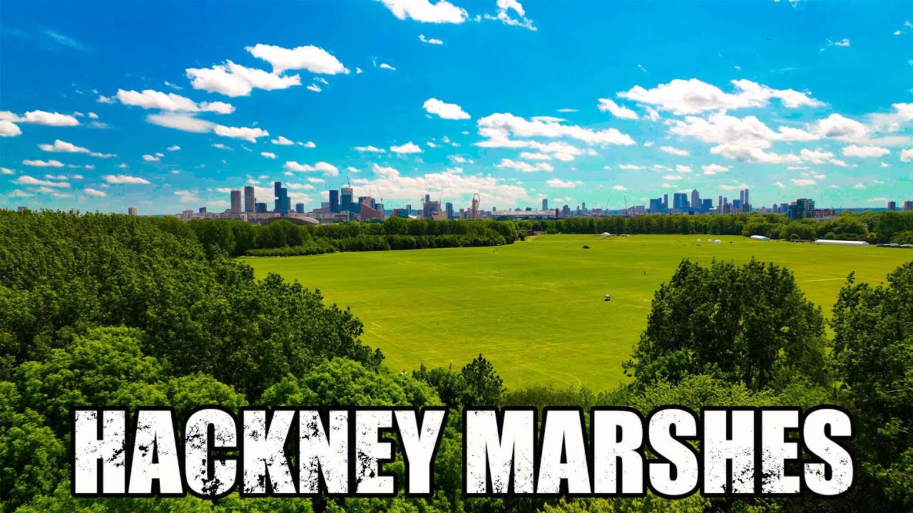 Hackney Marshes. The Biggest Sport Field In London Aerial