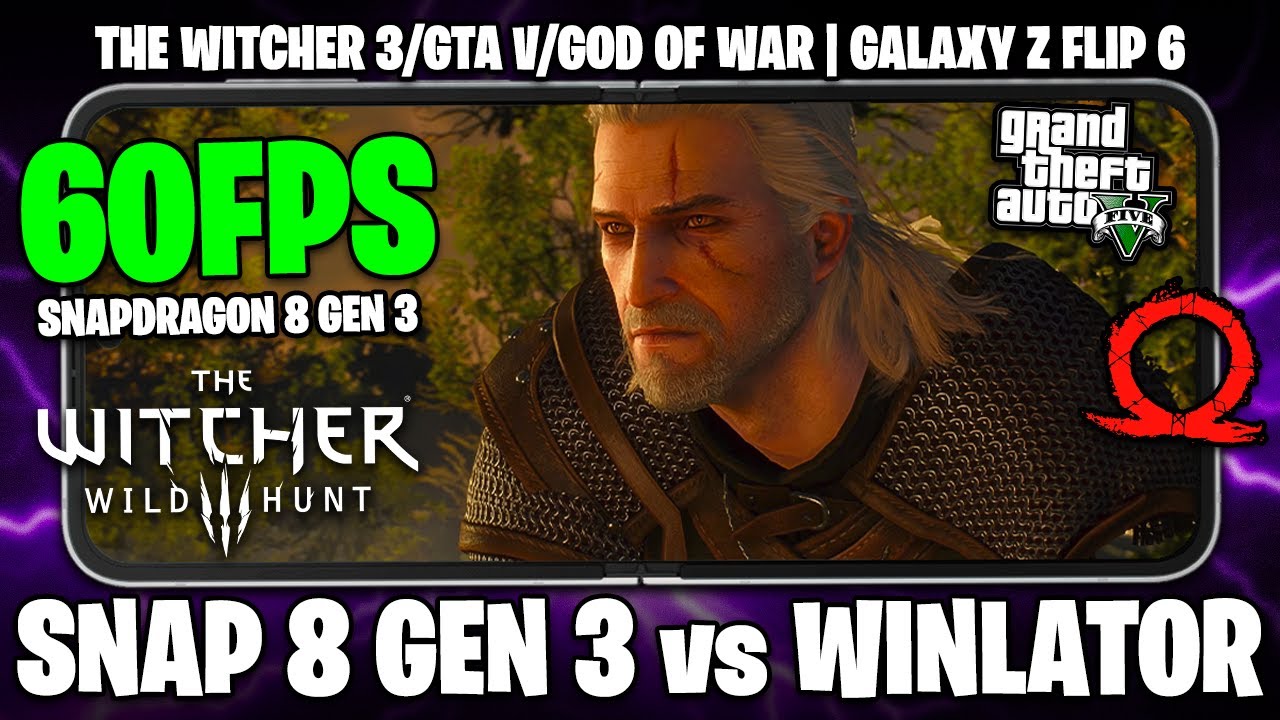 SNAPDRAGON 8 GEN 3 RODANDO JOGOS DE PC NO WINLATOR! | Galaxy Z Flip 6 Winlator com GTA 5!
