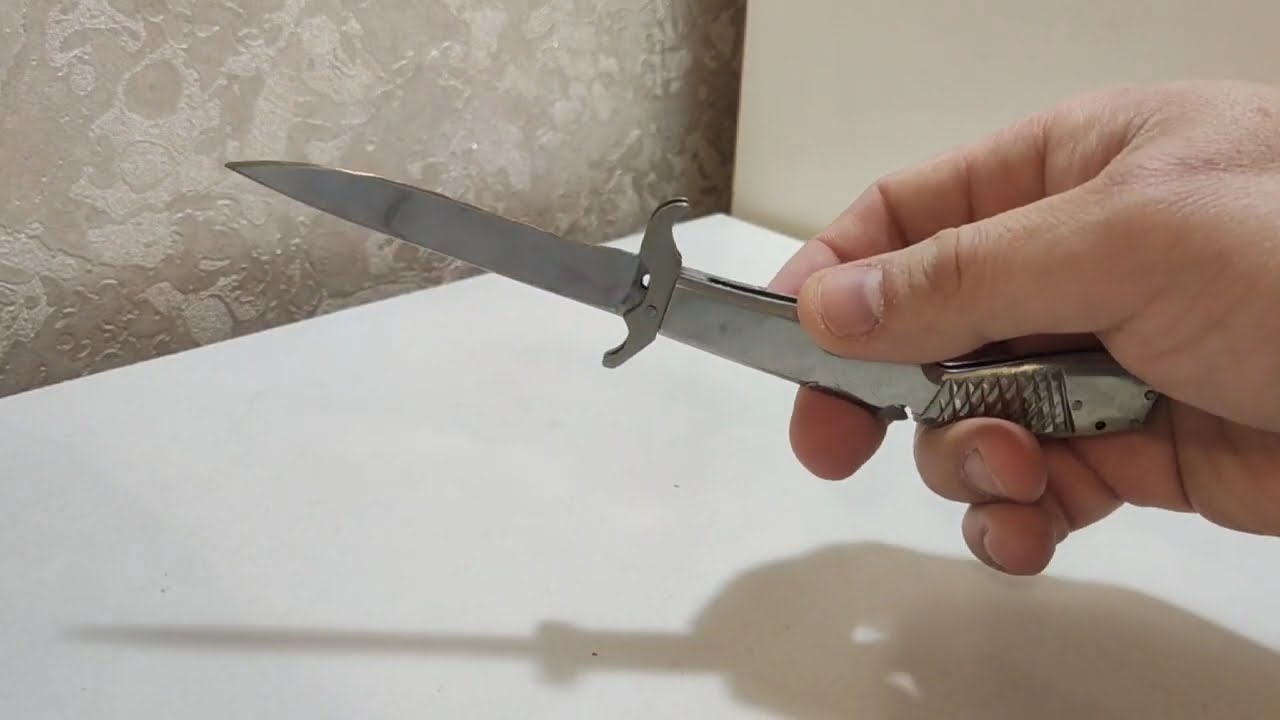 Prison switchblade with finger rest ussr/ Выкидной нож итк ссср