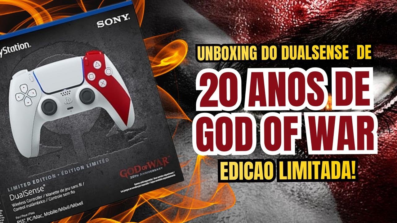UMA PALHAÇADA! Unboxing do DualSense Edição Limitada de 20 anos de aniversário do God of War!