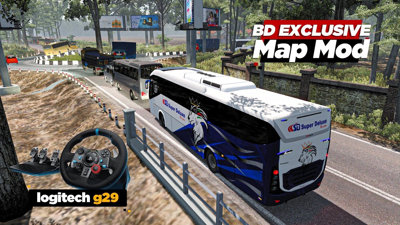BD EXCLUSIVE MAP MOD | ETS2 BUS MOD | 400% ULTRA QHD 2K ULTRA | Logitech G29 Steering Gameplay